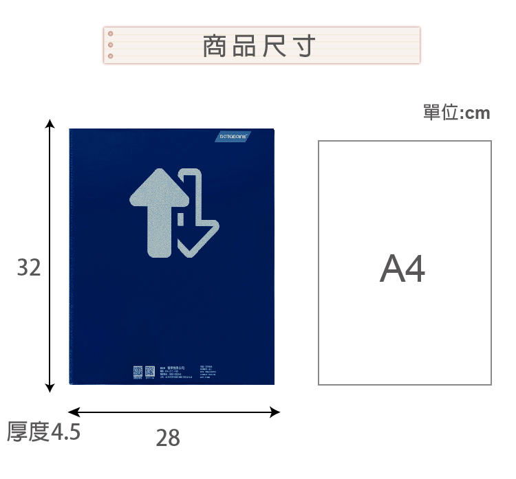 32厚度4.528商品尺寸A4單位:cm