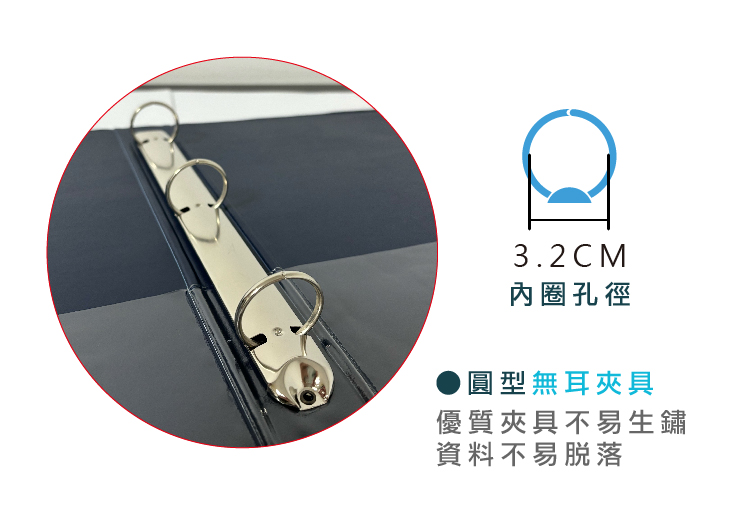 3.2CM內圈孔徑圓型無耳夾具優質夾具不易生鏽資料不易脱落